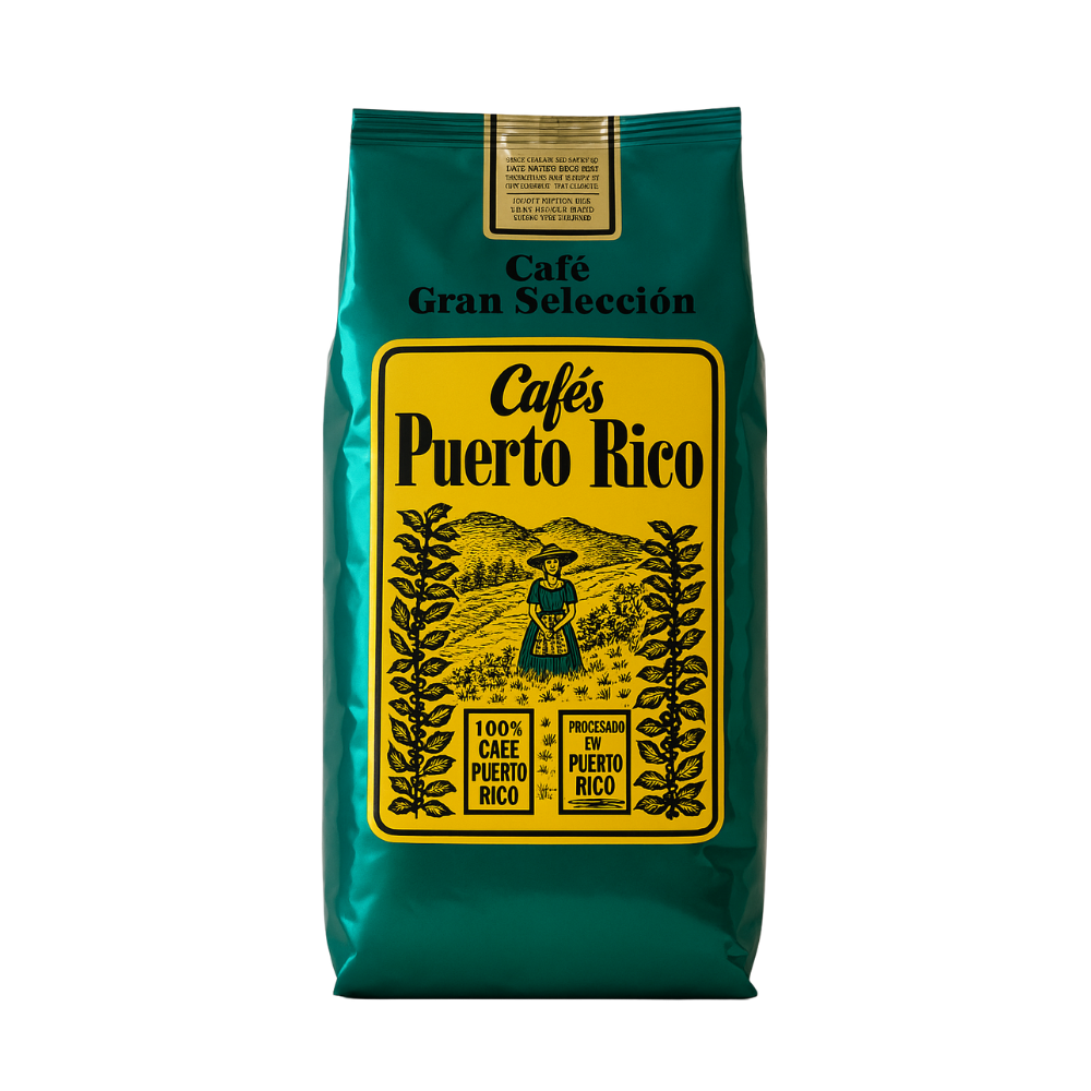 Blend Clásico Cafés Puerto Rico, Descafeinado, Tueste Natural 1000g