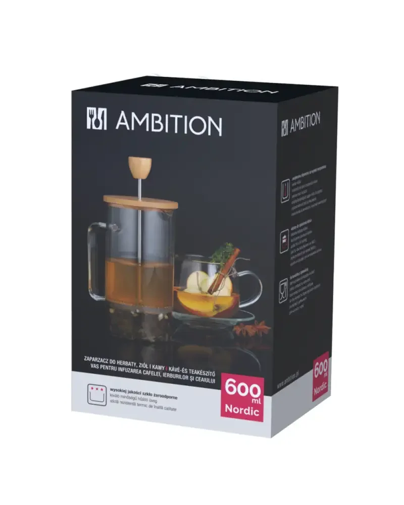 Ambition Nordic – Prensa Francesa 600 ml - Tienda Online Cafés Puerto Rico