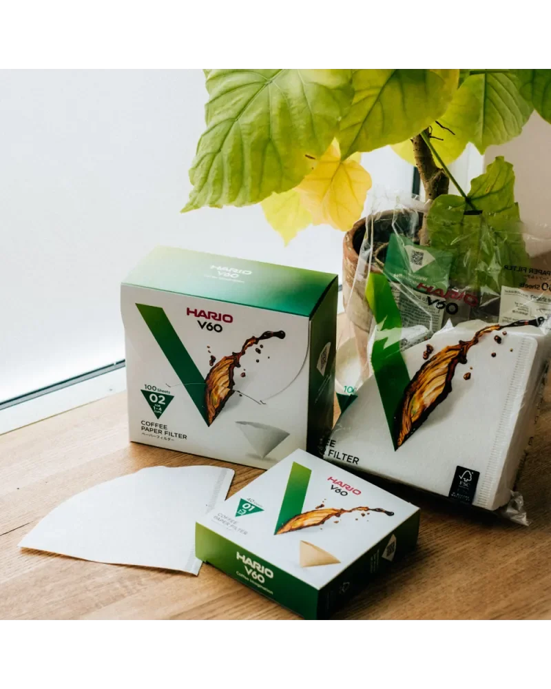iltros de Papel V60 02 Natural – Hario (100 unidades) - Tienda Online Cafés Puerto Rico