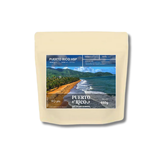 Paquete de café Hacienda San Pedro de Cafés Puerto Rico, origen 100% puertorriqueño, edición especial de microlote